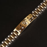 Mens Two Tone Chain Bracelet V